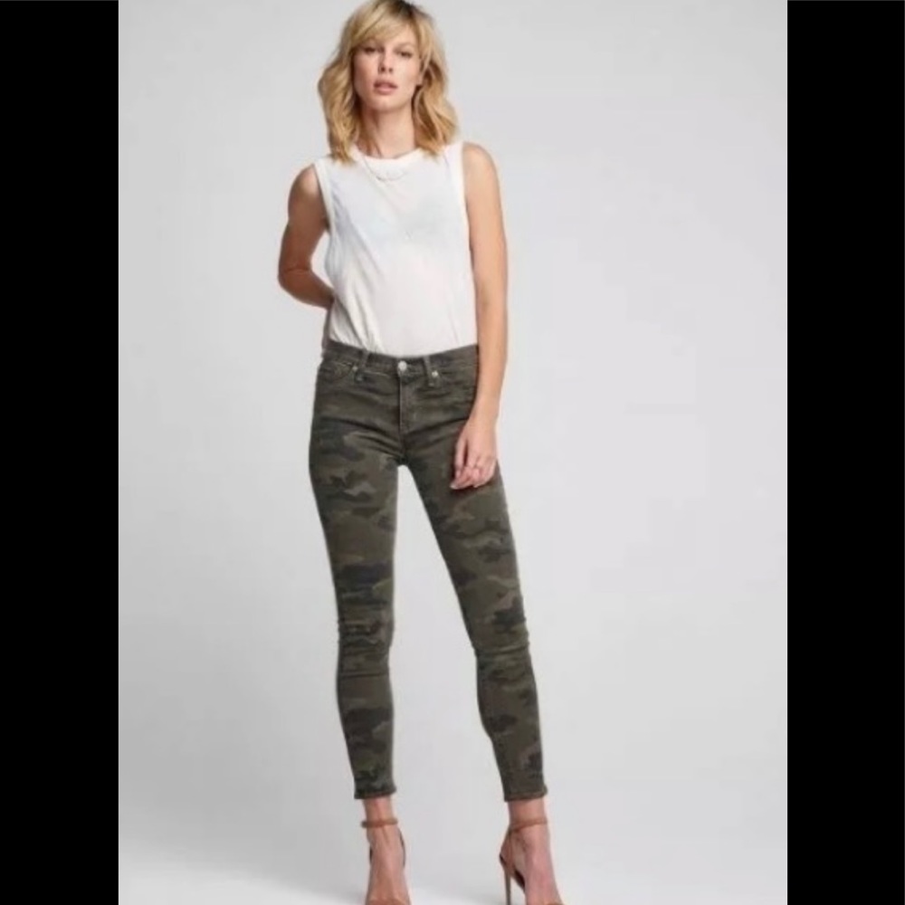 Hudson Nico Camo Print Midrise Skinny Ankle Jeans